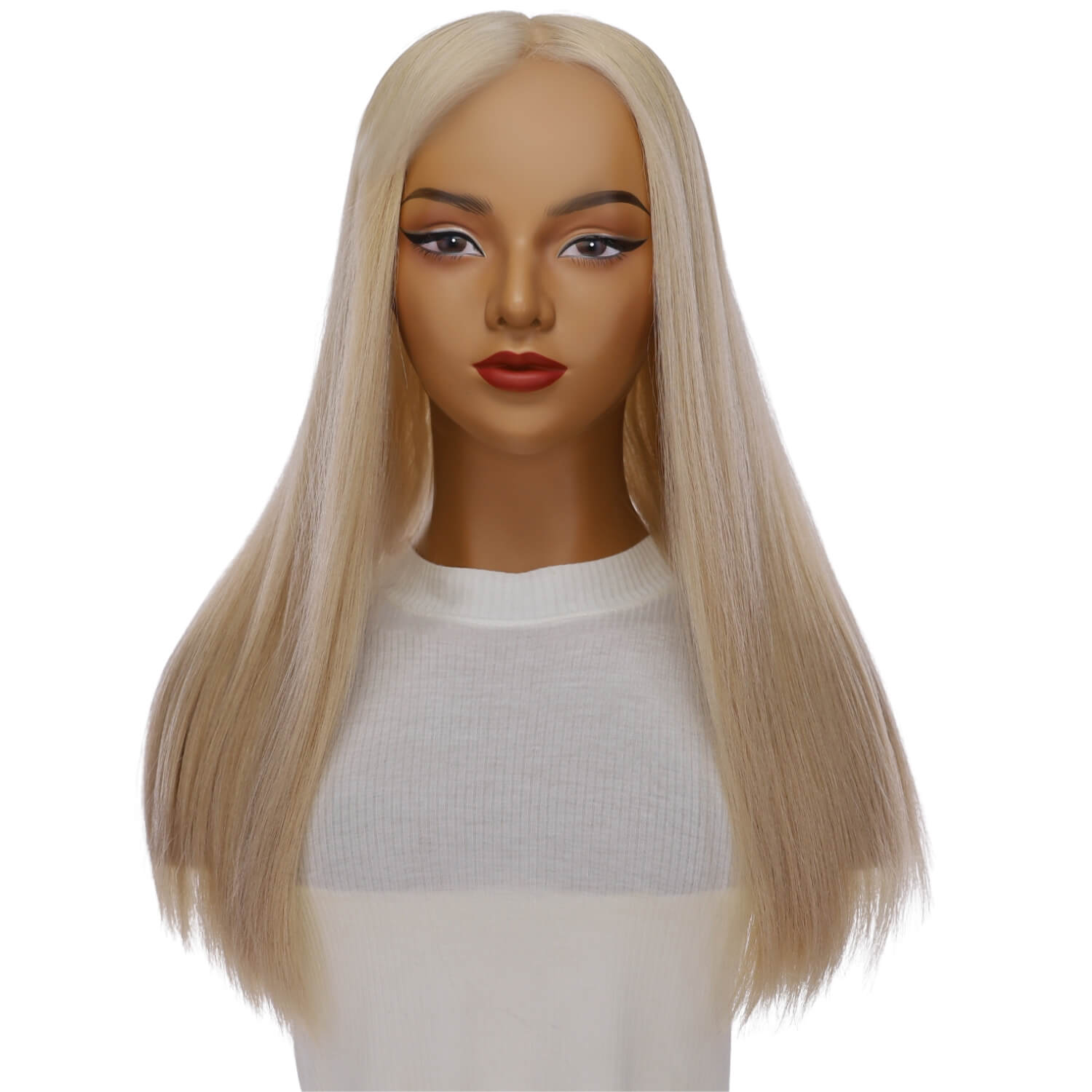 22" Princess Silk Top Wig Beige Blonde w/ No Rooting
