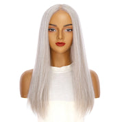 22" Princess Silk Top Wig Snow Grey