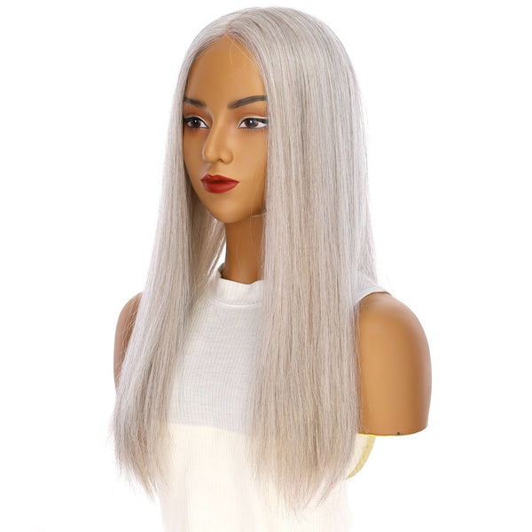 22" Princess Silk Top Wig Snow Grey