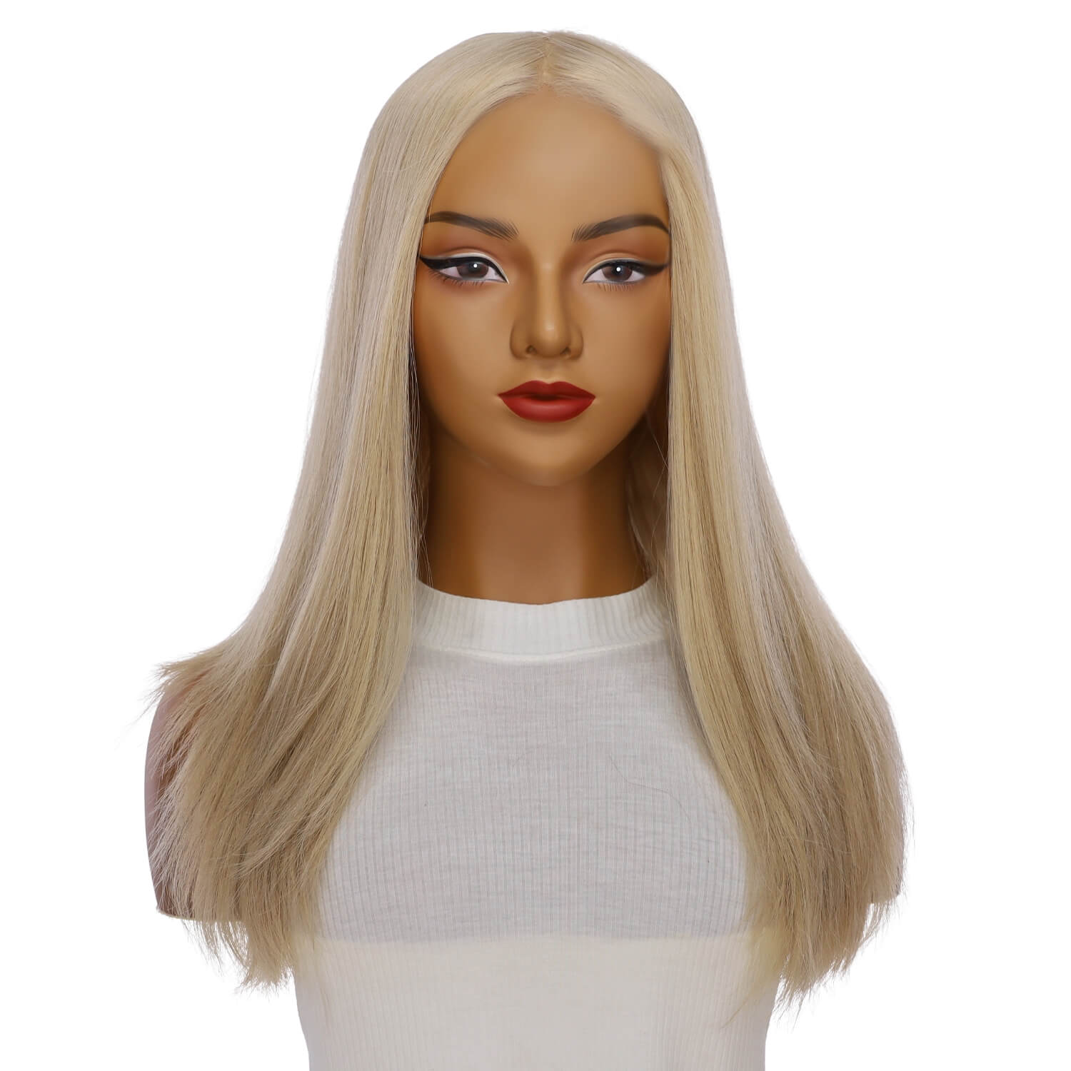 22" Reese Silk Top Wig Beige Blonde w/ No Rooting