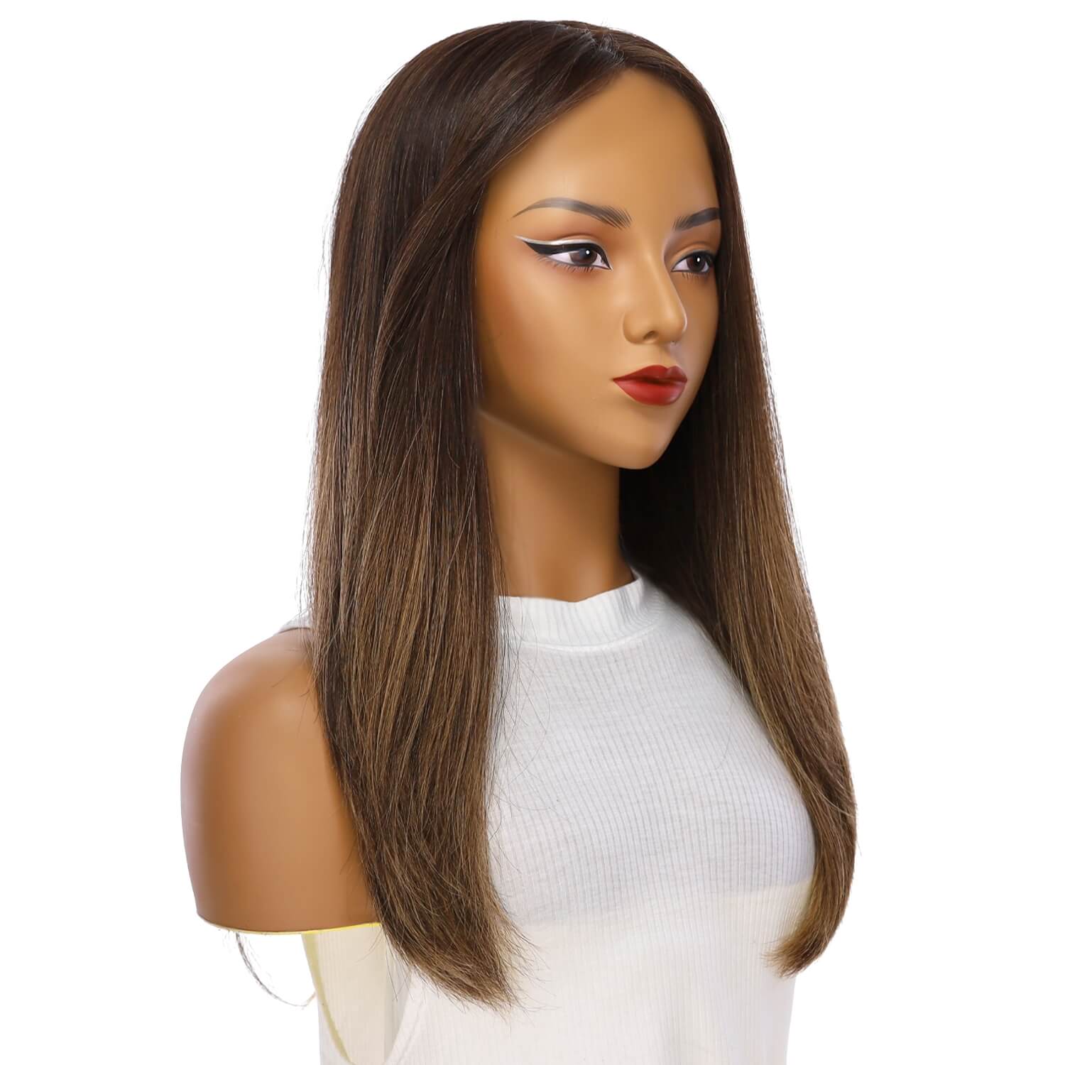 22" Reese Silk Top Wig Dark Brown Balayage