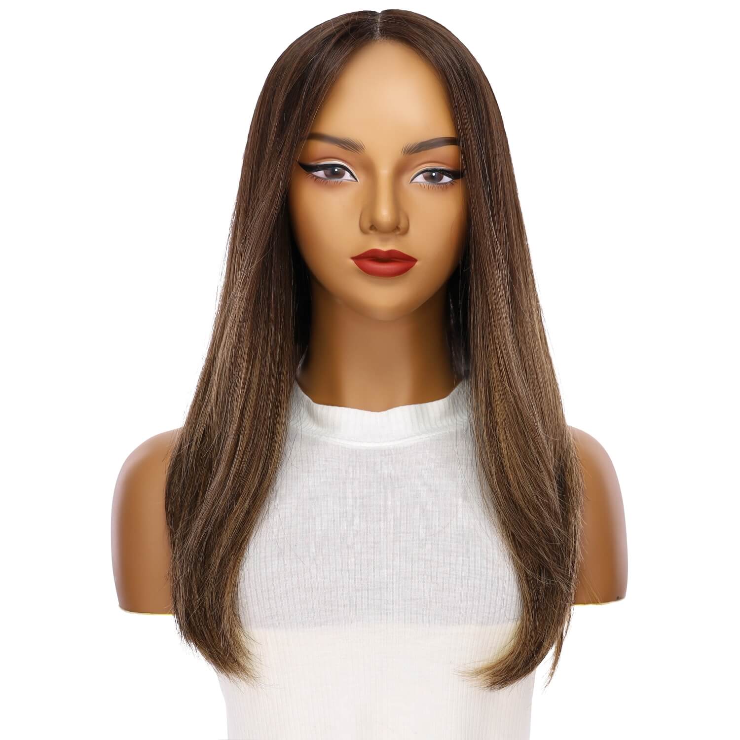 22" Reese Silk Top Wig Dark Brown Balayage
