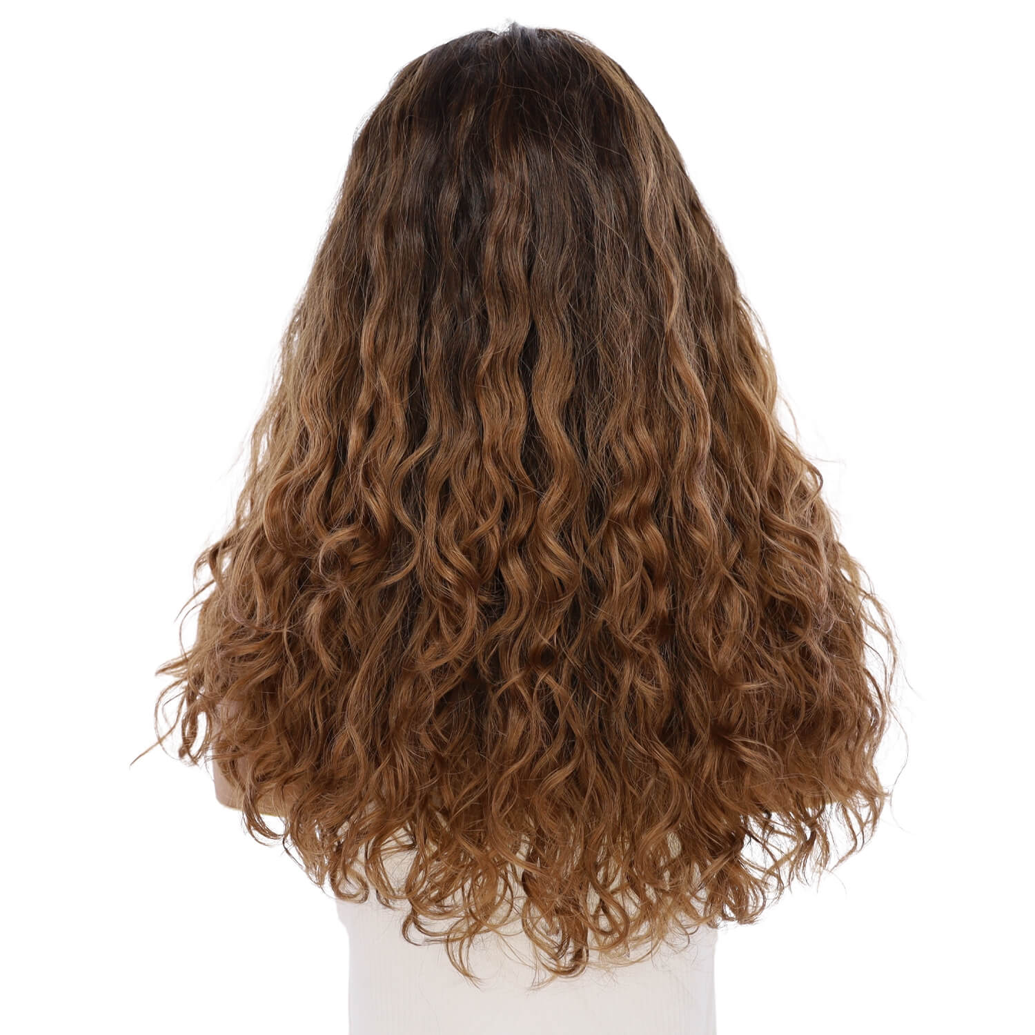 22" Reese Silk Top Wig Dark Brown Ombre Wavy