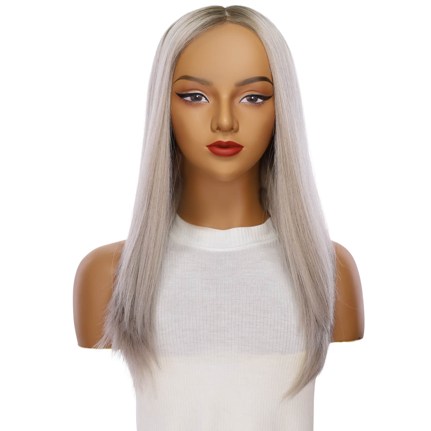 22" Reese Silk Top Wig Silver Smoke