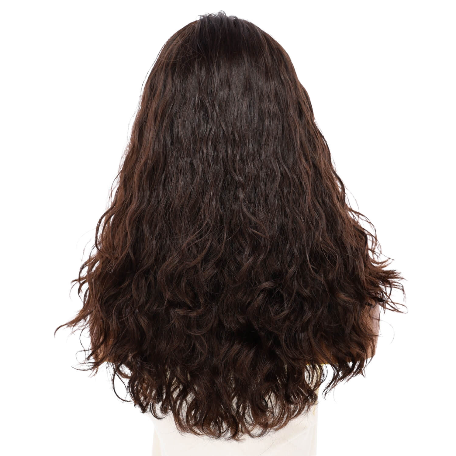 22" Reese Silk Top Wig Soft Black Wavy
