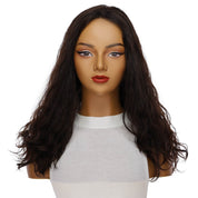 22" Reese Silk Top Wig Soft Black Wavy