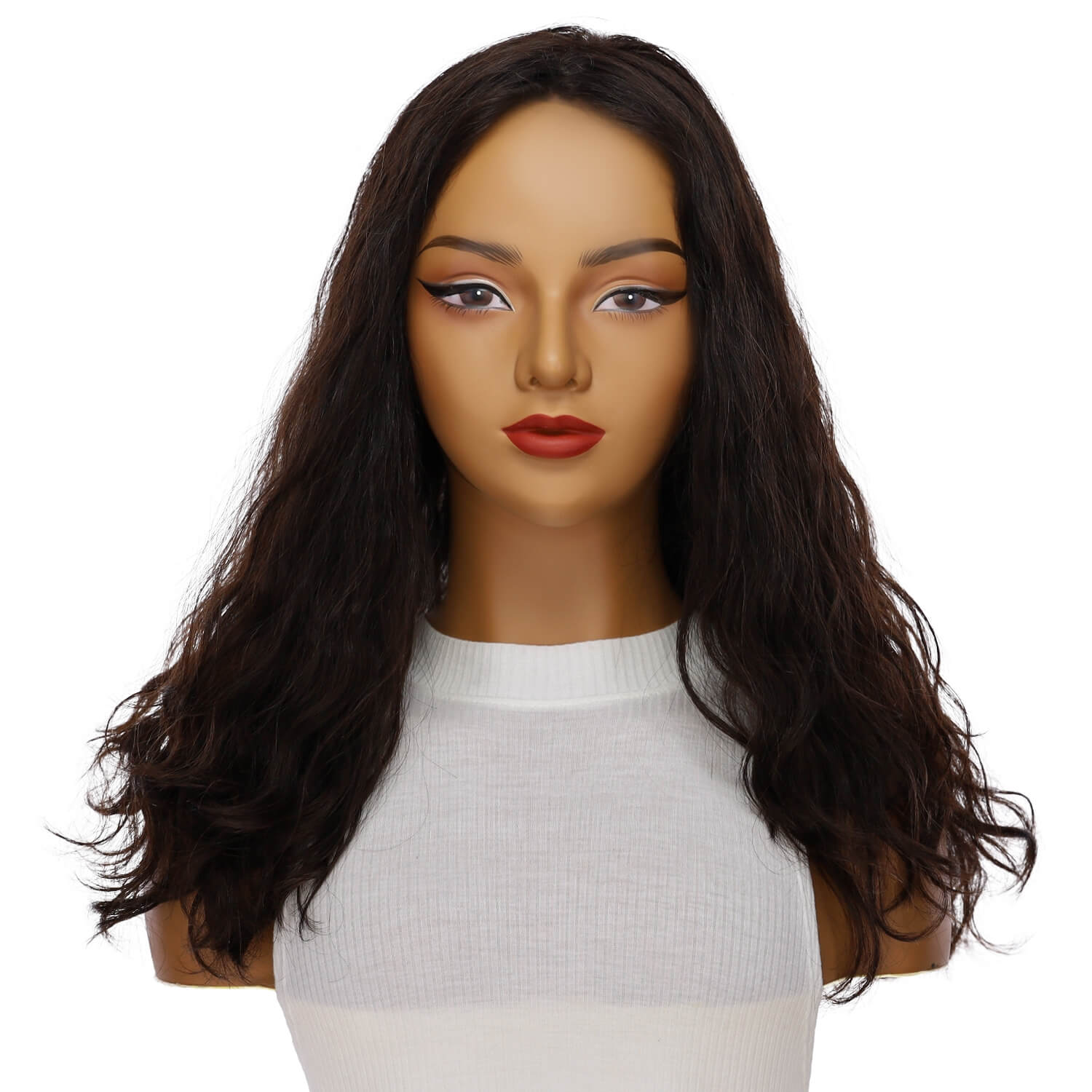 22" Reese Silk Top Wig Soft Black Wavy