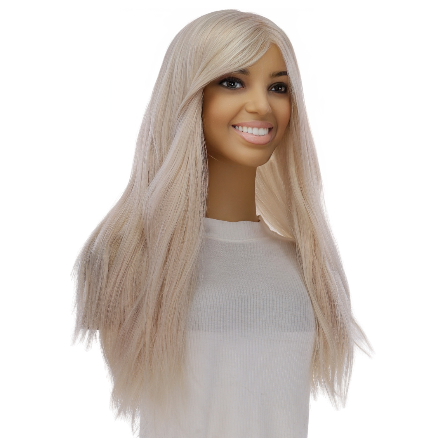 22" Princess Silk Top Wig Ice Blonde