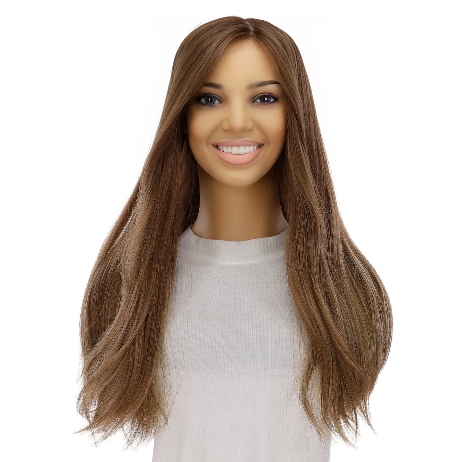 22" Princess Silk Top Wig Light Brown Babylight