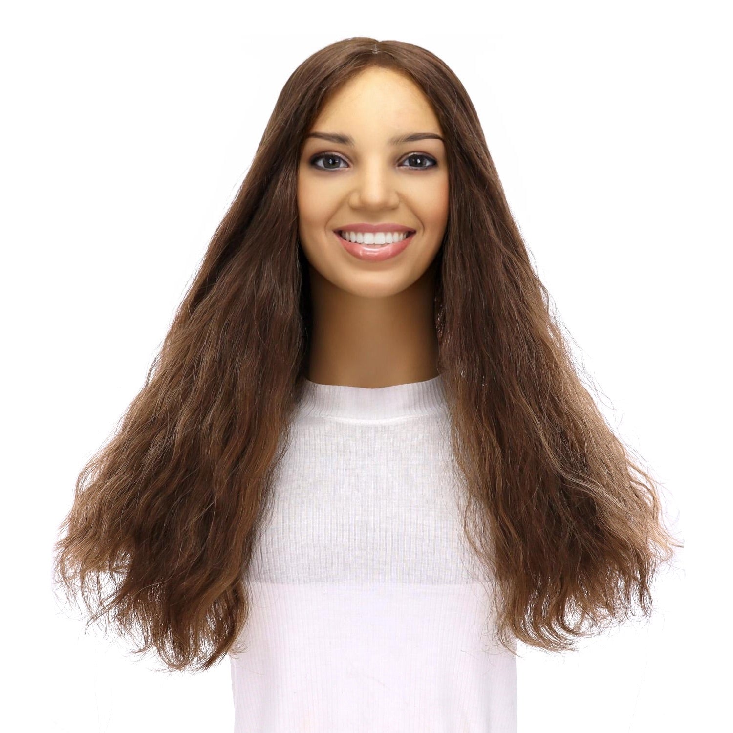 22" Princess Silk Top Wig Medium Brown Babylight Wavy