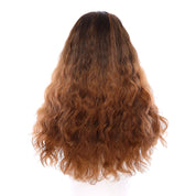 22" Reese Silk Top Wig Dark Brown Ombre Wavy