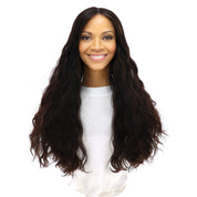 24" Divine Lace Top Wig Natural Black Wavy