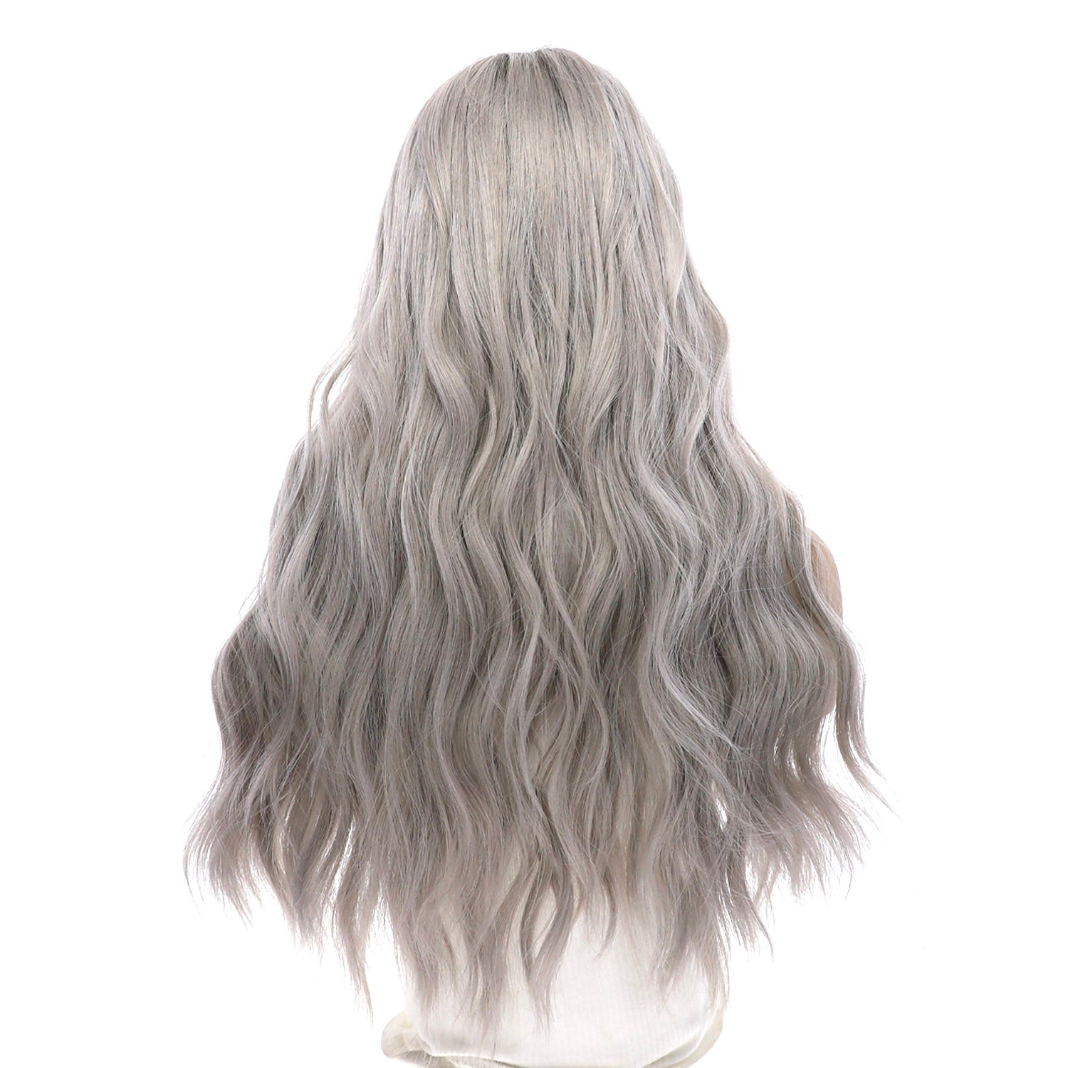 24" Divine Lace Top Wig Silver Smoke