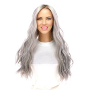 24" Divine Lace Top Wig Silver Smoke