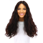 24" Luxe Silk Top Wig #1B Black Wavy