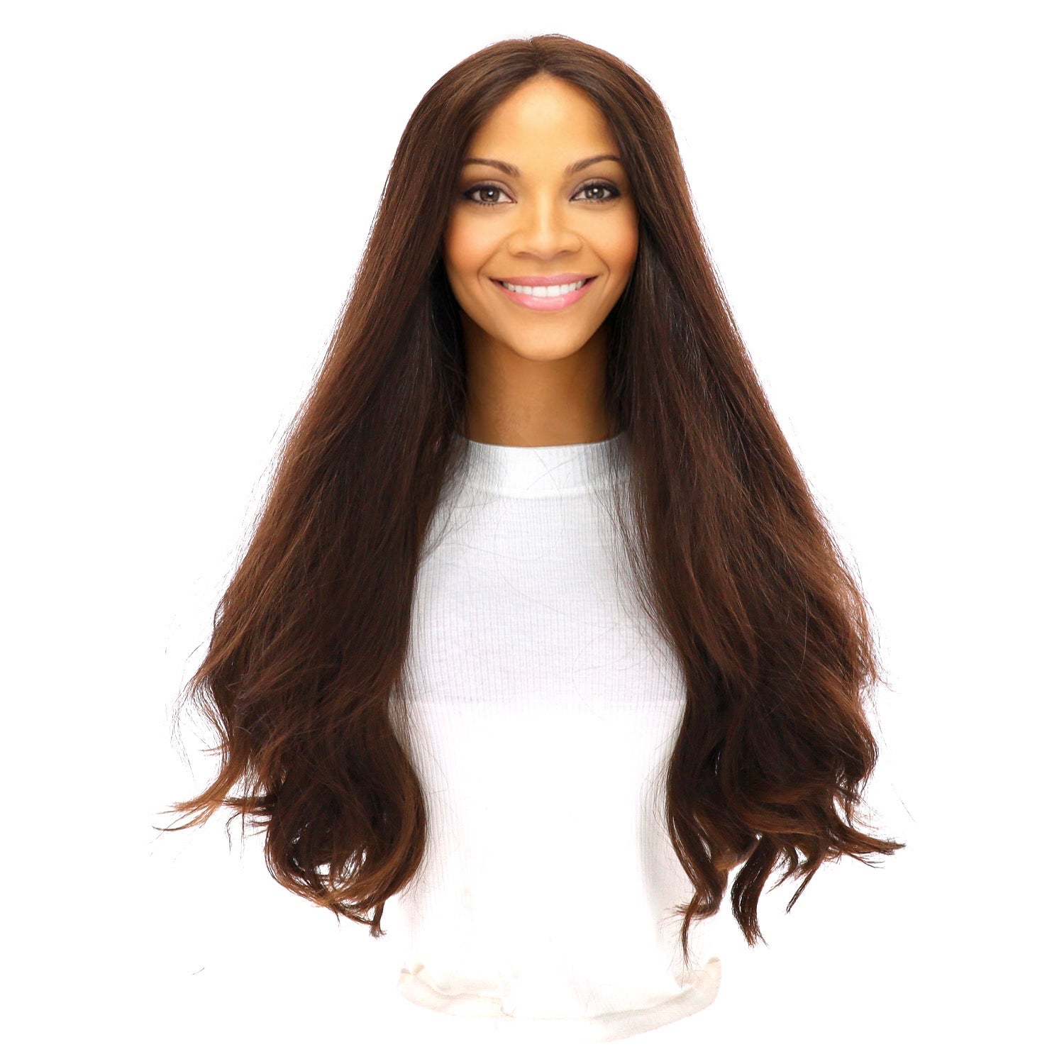 24" Secret Lace Top Wig #5 Warm Dark Brown