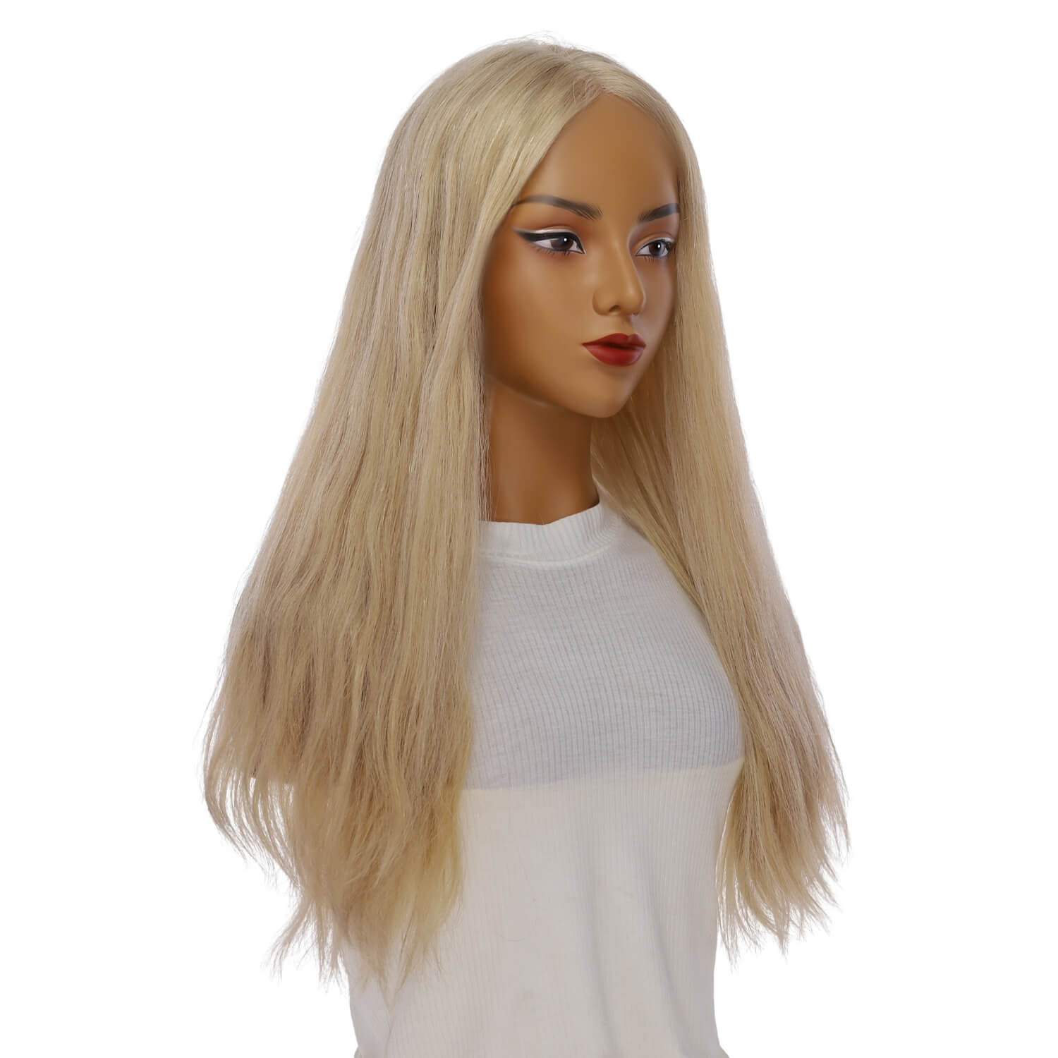 24" Divine Lace Top Topper Beige Blonde w/ No Rooting Wavy