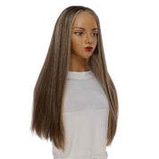 24" Divine Lace Top Topper Medium Brown w/ Highlights