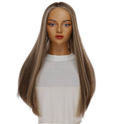 24" Divine Lace Top Topper Medium Brown w/ Highlights