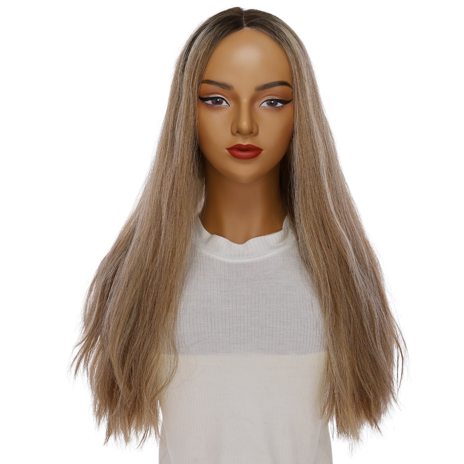 24" Divine Lace Top Wig Ashy Blonde w/ Highlights Wavy