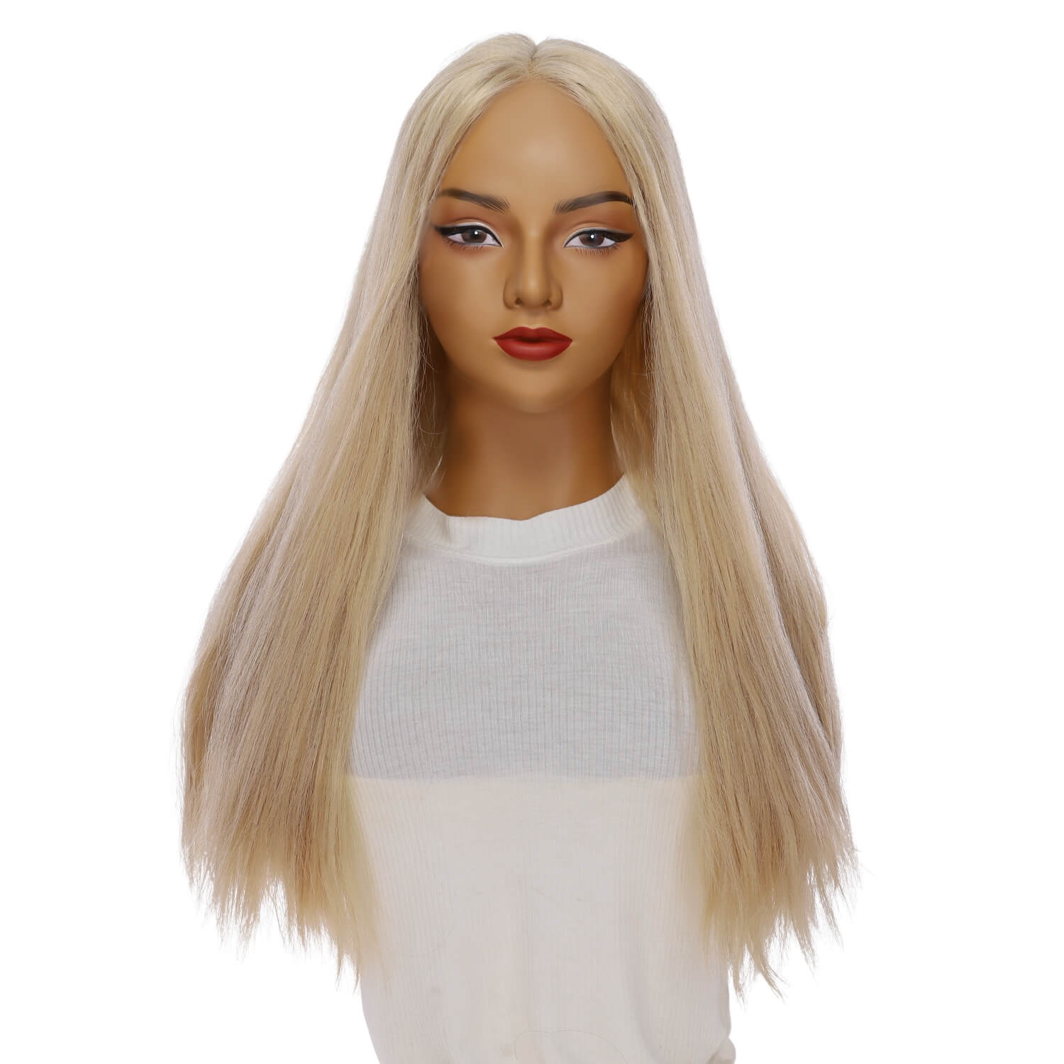 24" Divine Lace Top Wig Beige Blonde w/ No Rooting Wavy