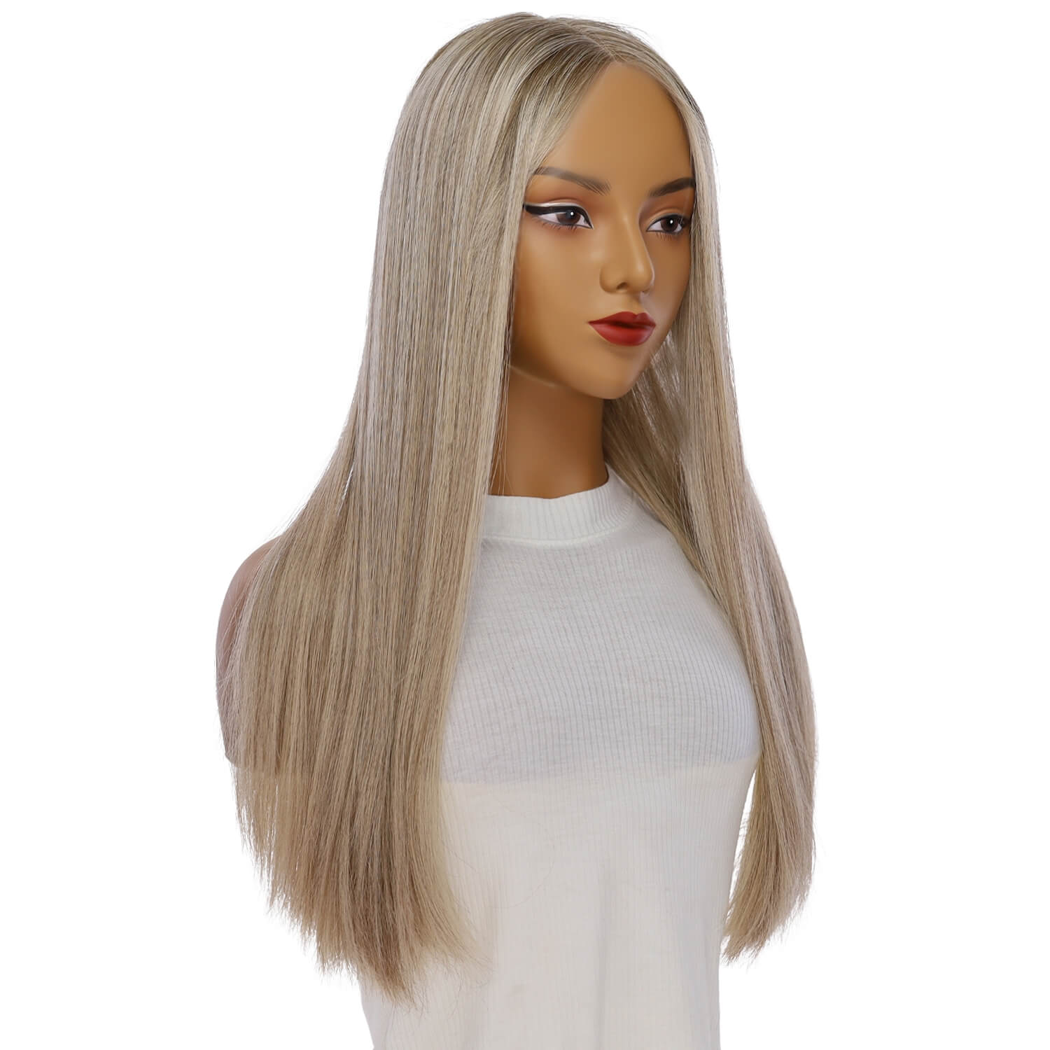 24" Divine Lace Top Wig Icy Blonde w/ Lowlights