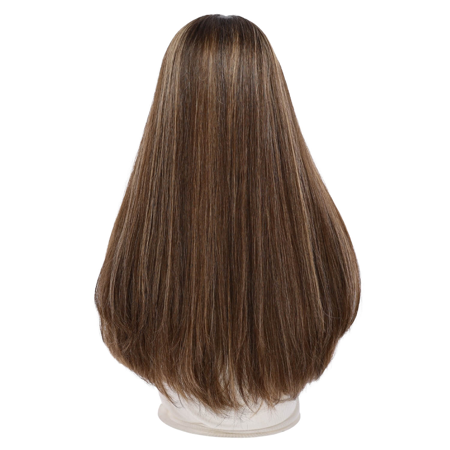 24" Divine Lace Top Wig Dark Brown w/ Highlights Wavy