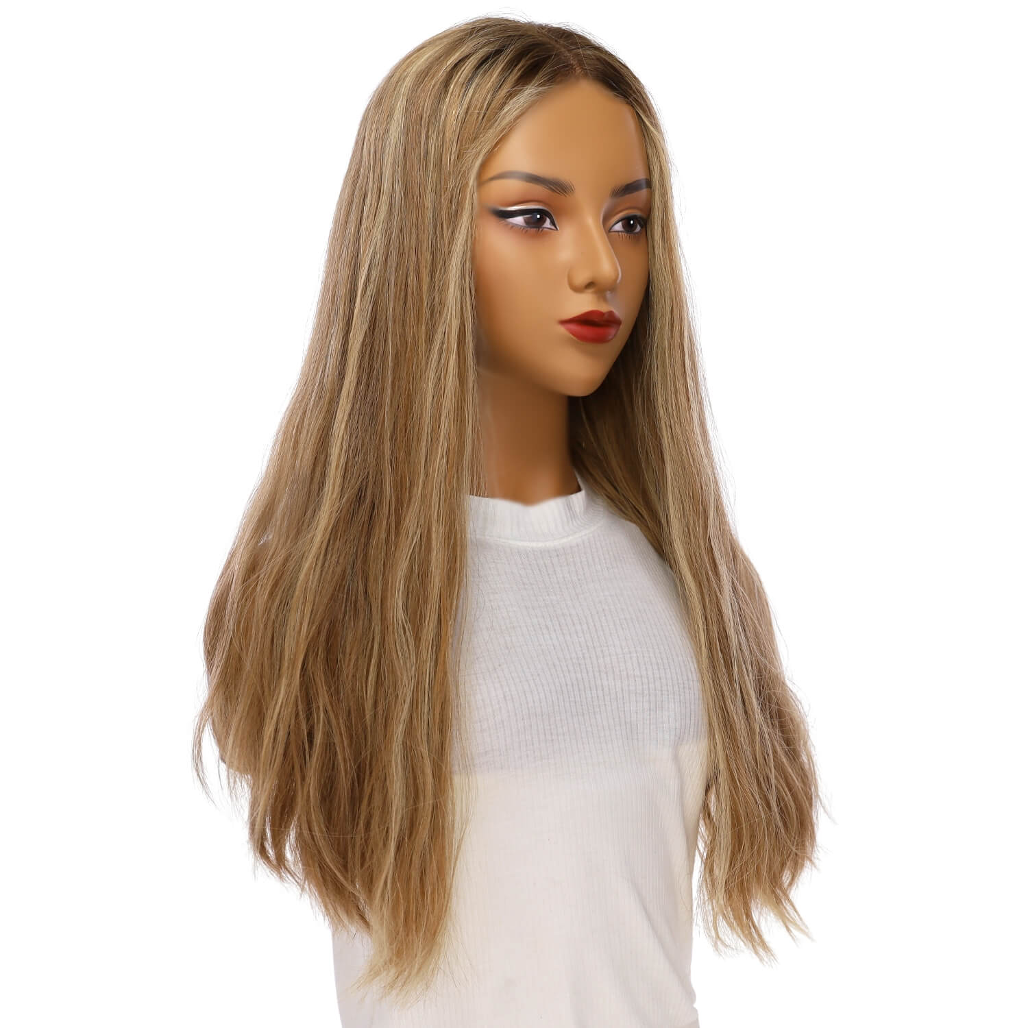 24" Divine Lace Top Wig Medium Blonde w/ Highlights Wavy