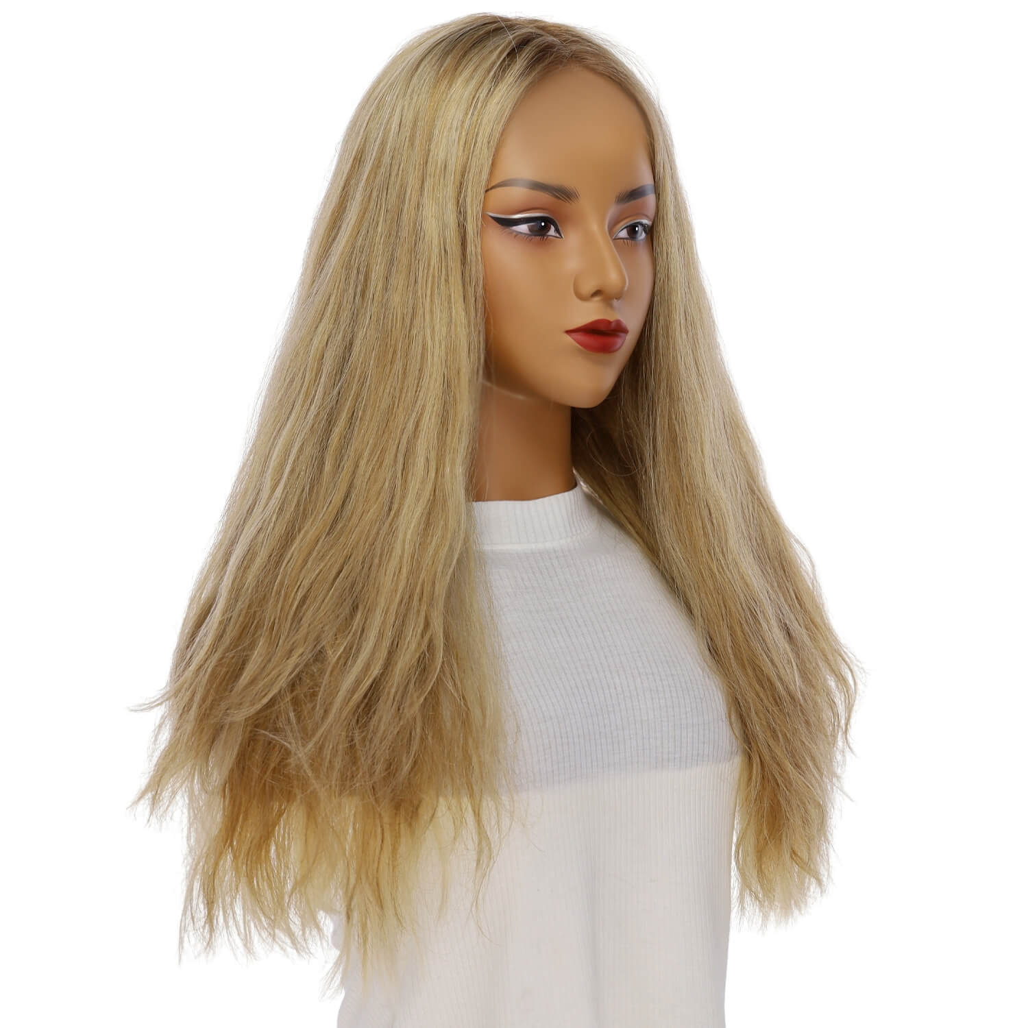 24" Gisele Silk Top Wig Ash Blonde Wavy