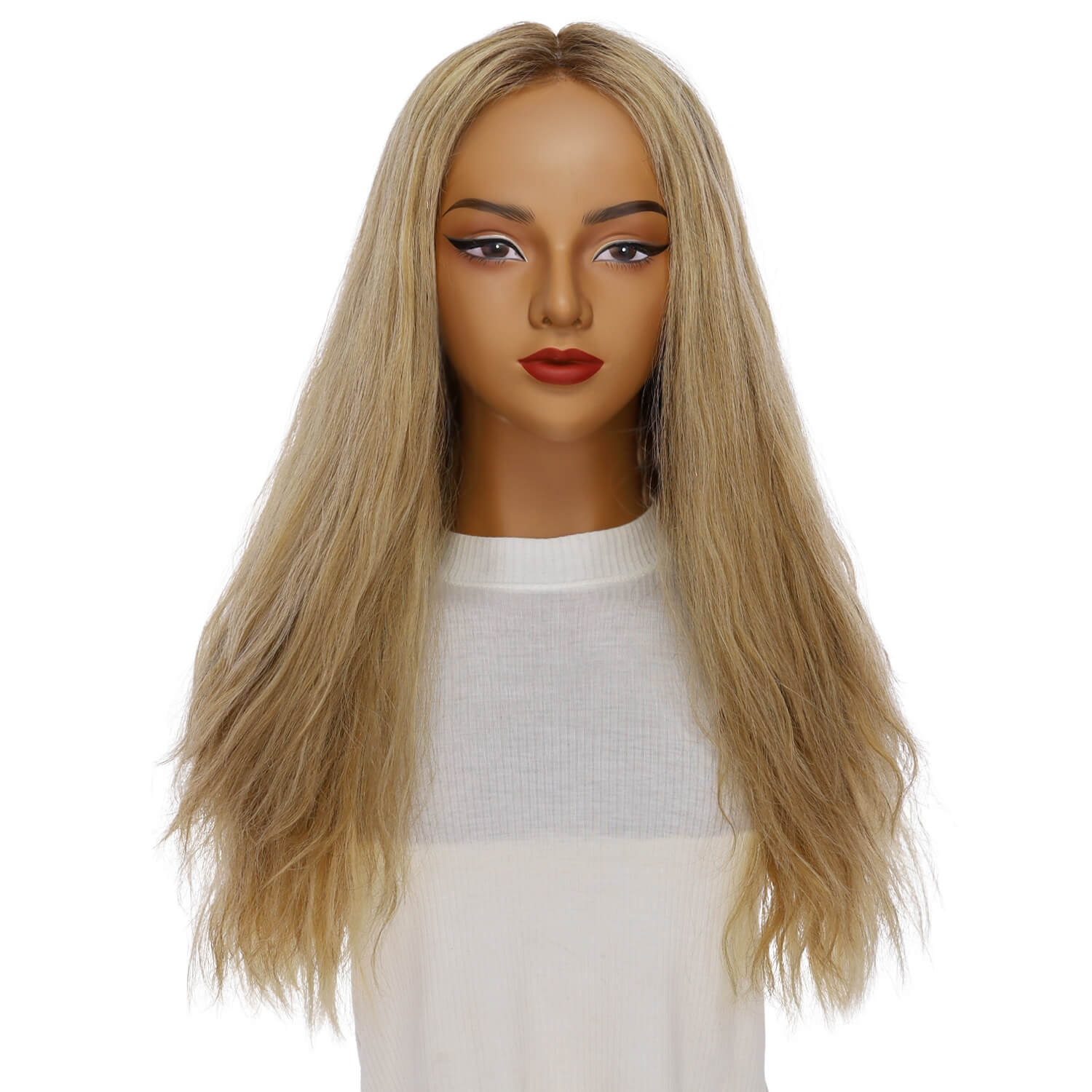 24" Gisele Silk Top Wig Ash Blonde Wavy