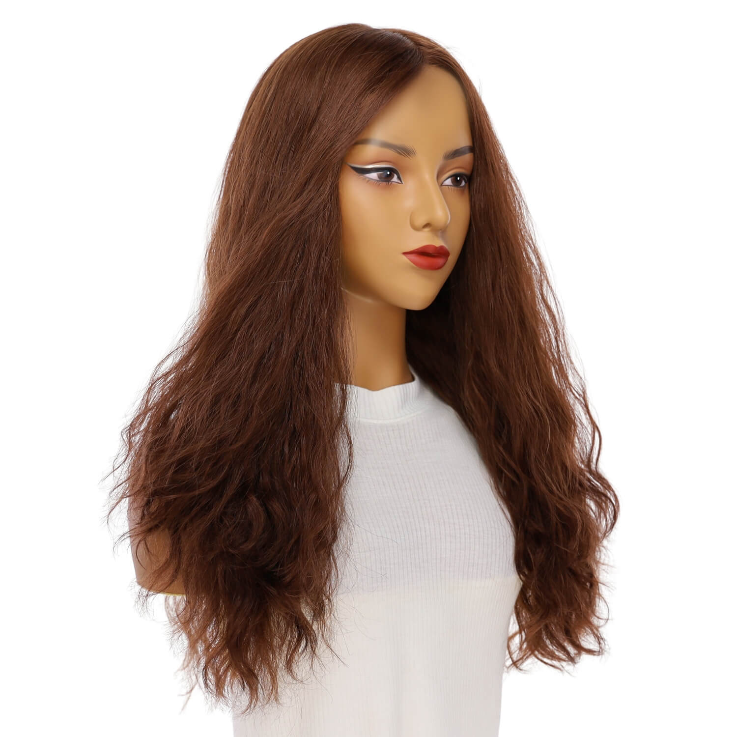 24" Gisele Silk Top Wig Auburn Wavy