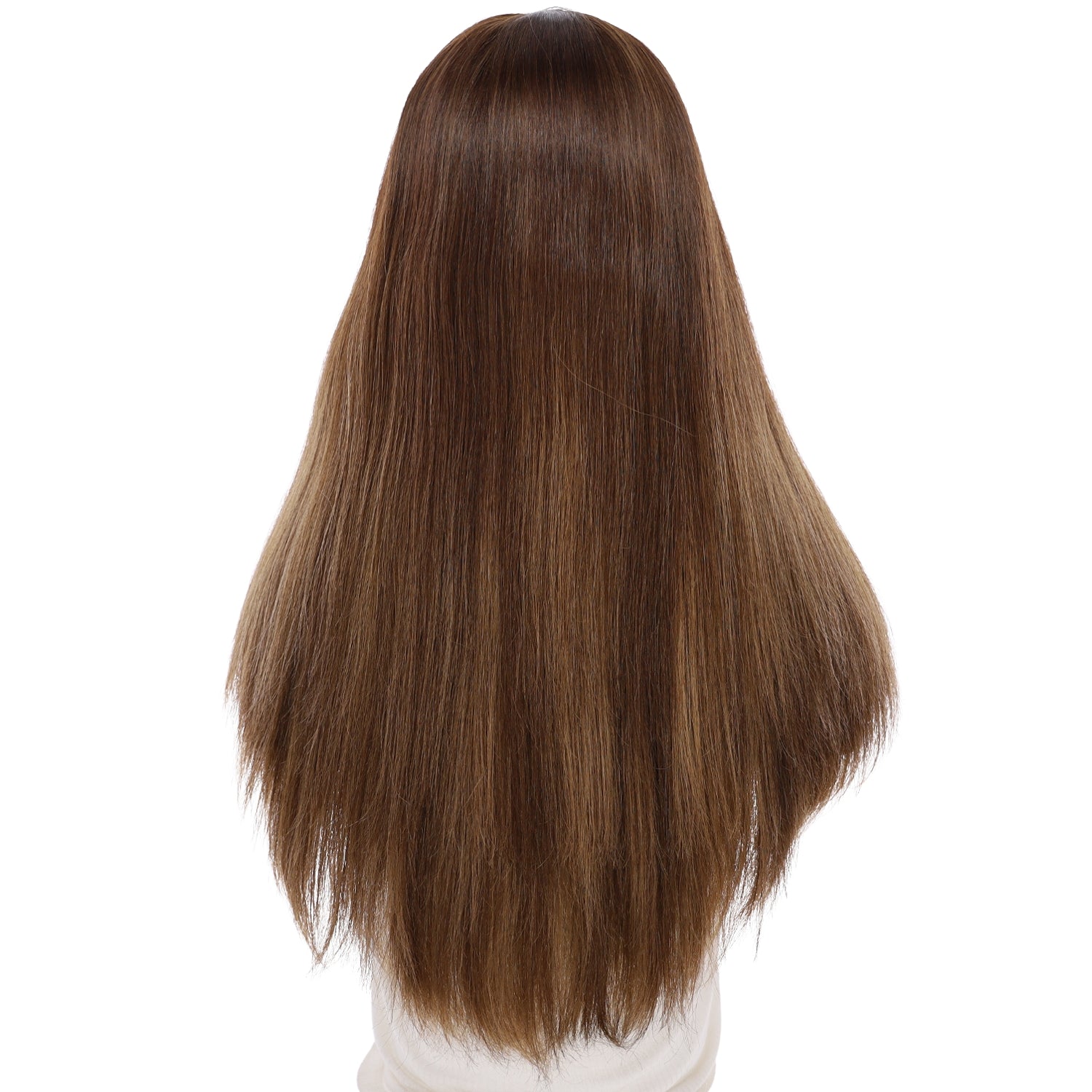 24" Gisele Silk Top Wig Medium Brown Balayage
