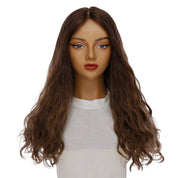 24" Gisele Silk Top Wig Medium Brown Balayage Wavy