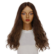24" Gisele Silk Top Wig Medium Brown Balayage Wavy