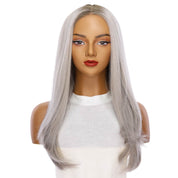 24" Gisele Silk Top Wig Silver Smoke