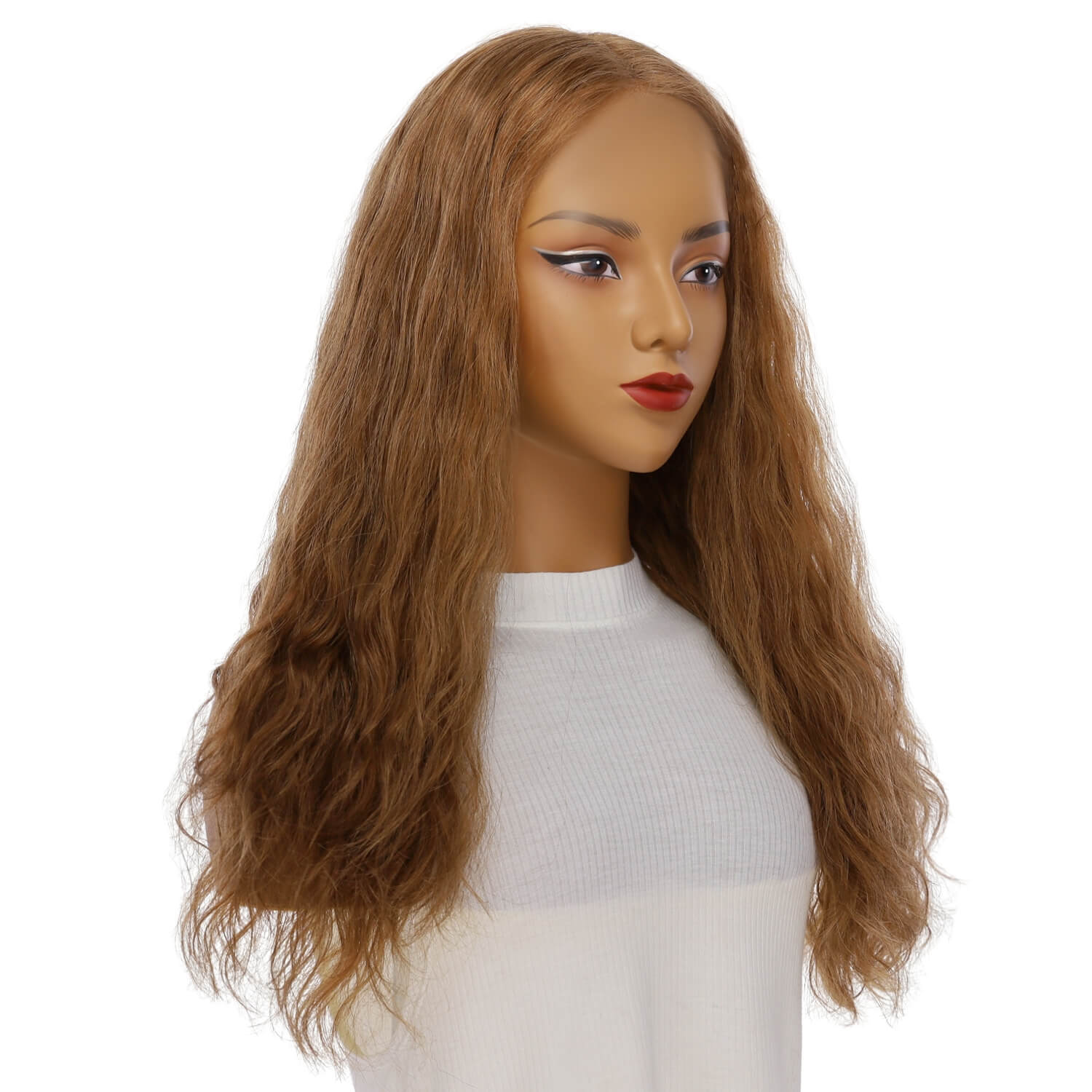 24" Gisele Silk Top Wig Strawberry Blonde Wavy