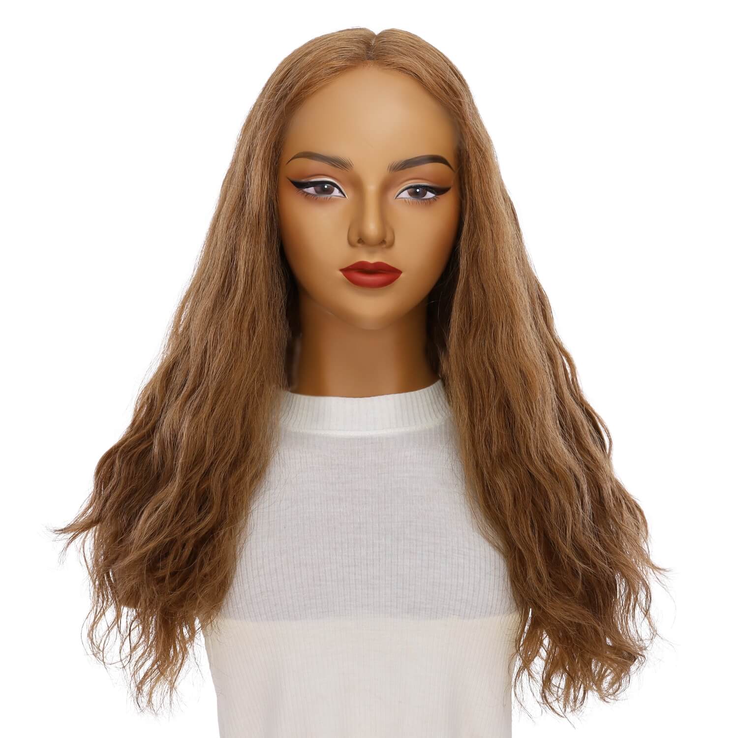 24" Gisele Silk Top Wig Strawberry Blonde Wavy