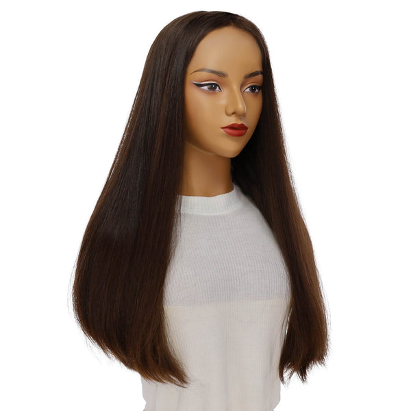 24" Luxe Silk Top Wig #4 Dark Brown