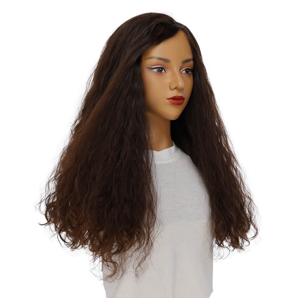 24" Luxe Silk Top Wig #2 Neutral Dark Brown Wavy