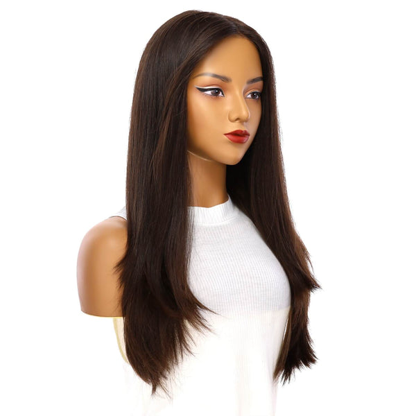 24" Luxe Silk Top Wig #5 Warm Dark Brown