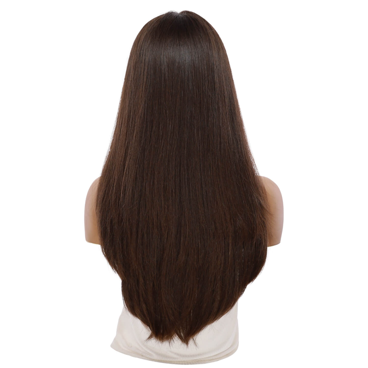 24" Luxe Silk Top Wig #5 Warm Dark Brown