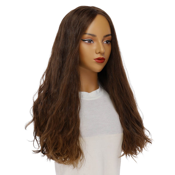 24" Luxe Silk Top Wig #8 Warm Medium Brown Wavy