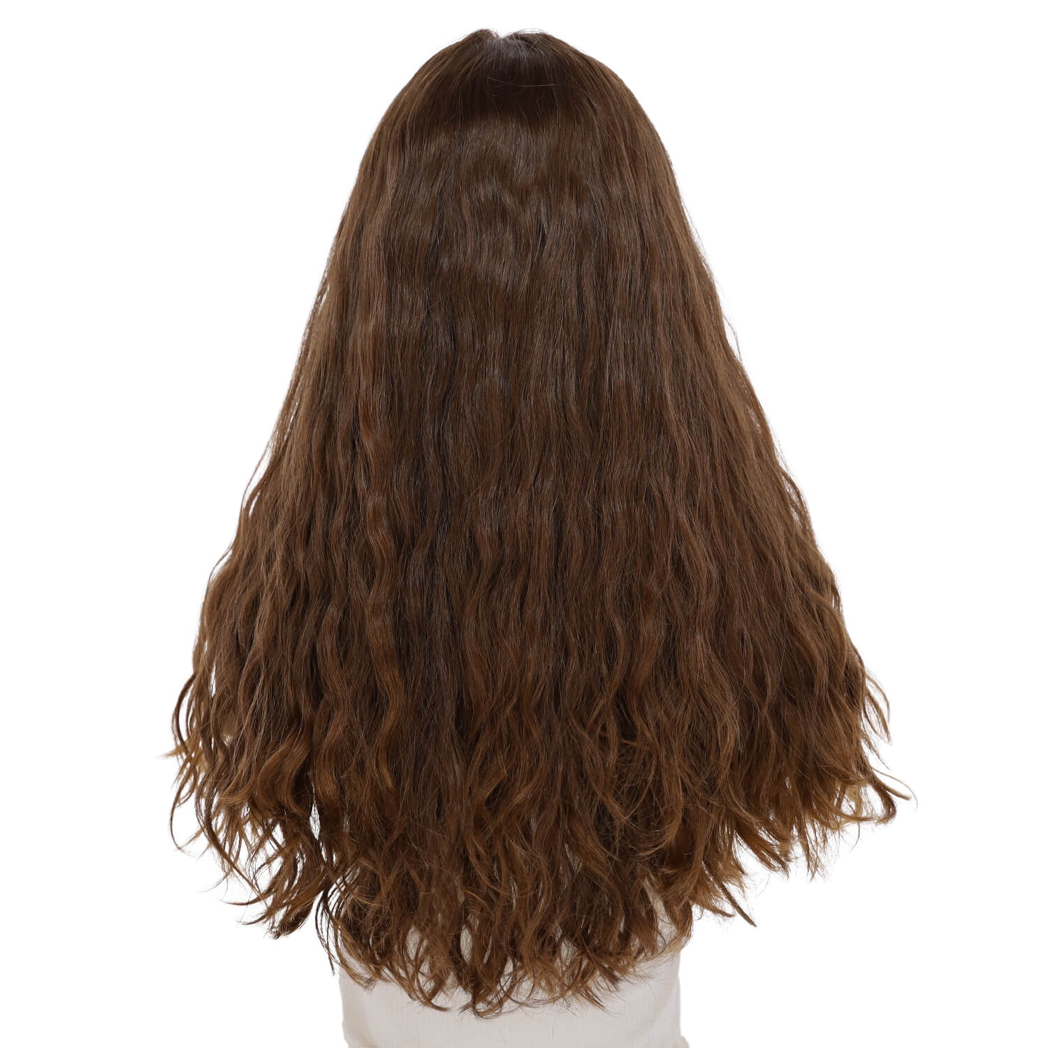 24" Luxe Silk Top Wig #8 Warm Medium Brown Wavy