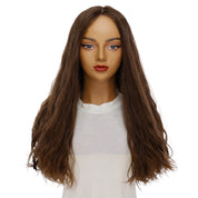 24" Luxe Silk Top Wig #8 Warm Medium Brown Wavy