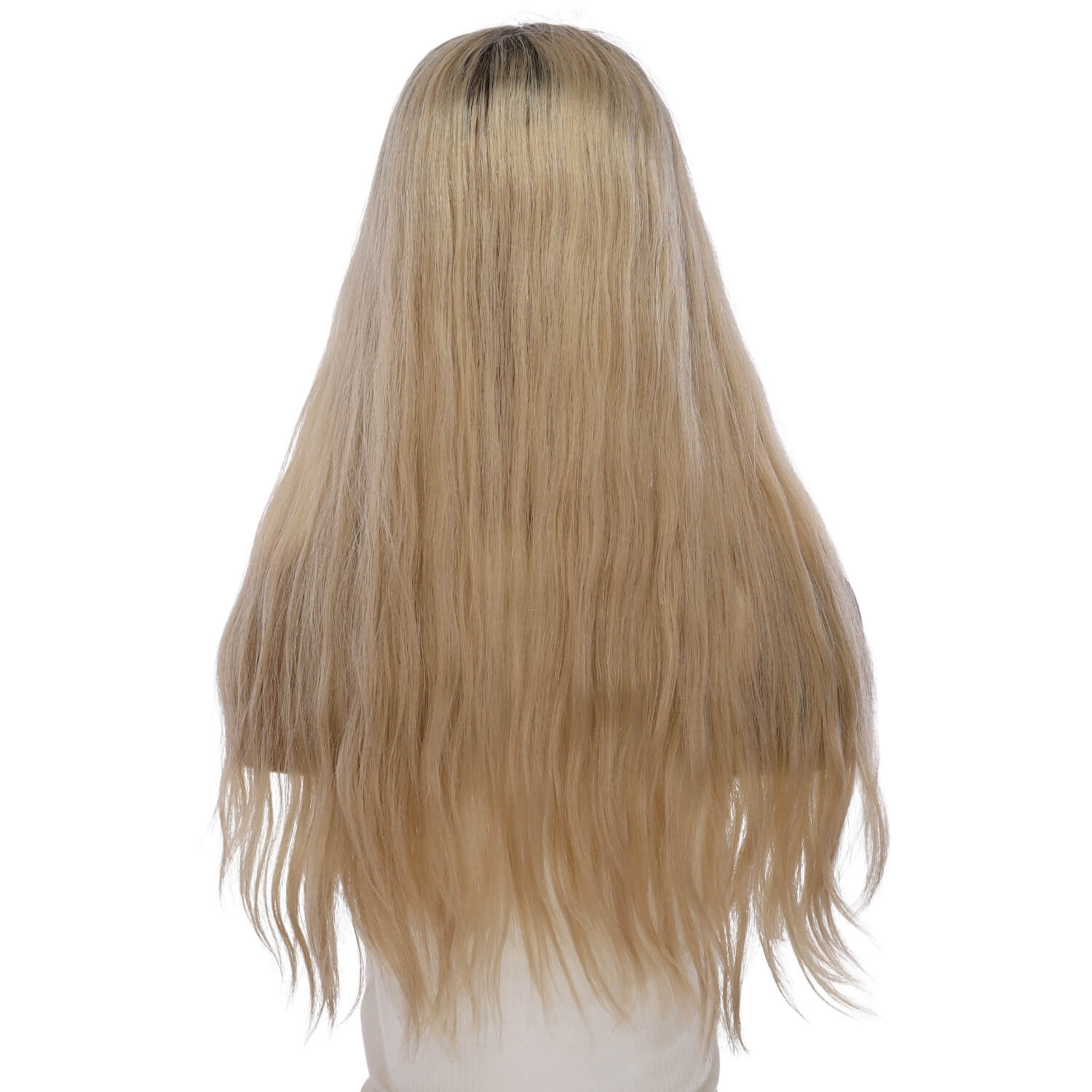 24" U-Shape Topper Beige Blonde Wavy