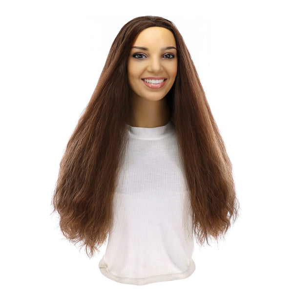 24" 3/4 Bandfall Wig Medium Brown Balayage Wavy