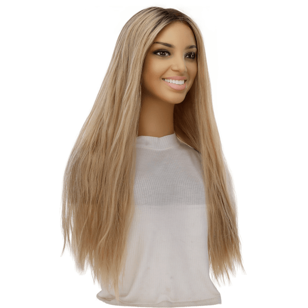 24" Divine Lace Top Wig Beige Blonde Wavy