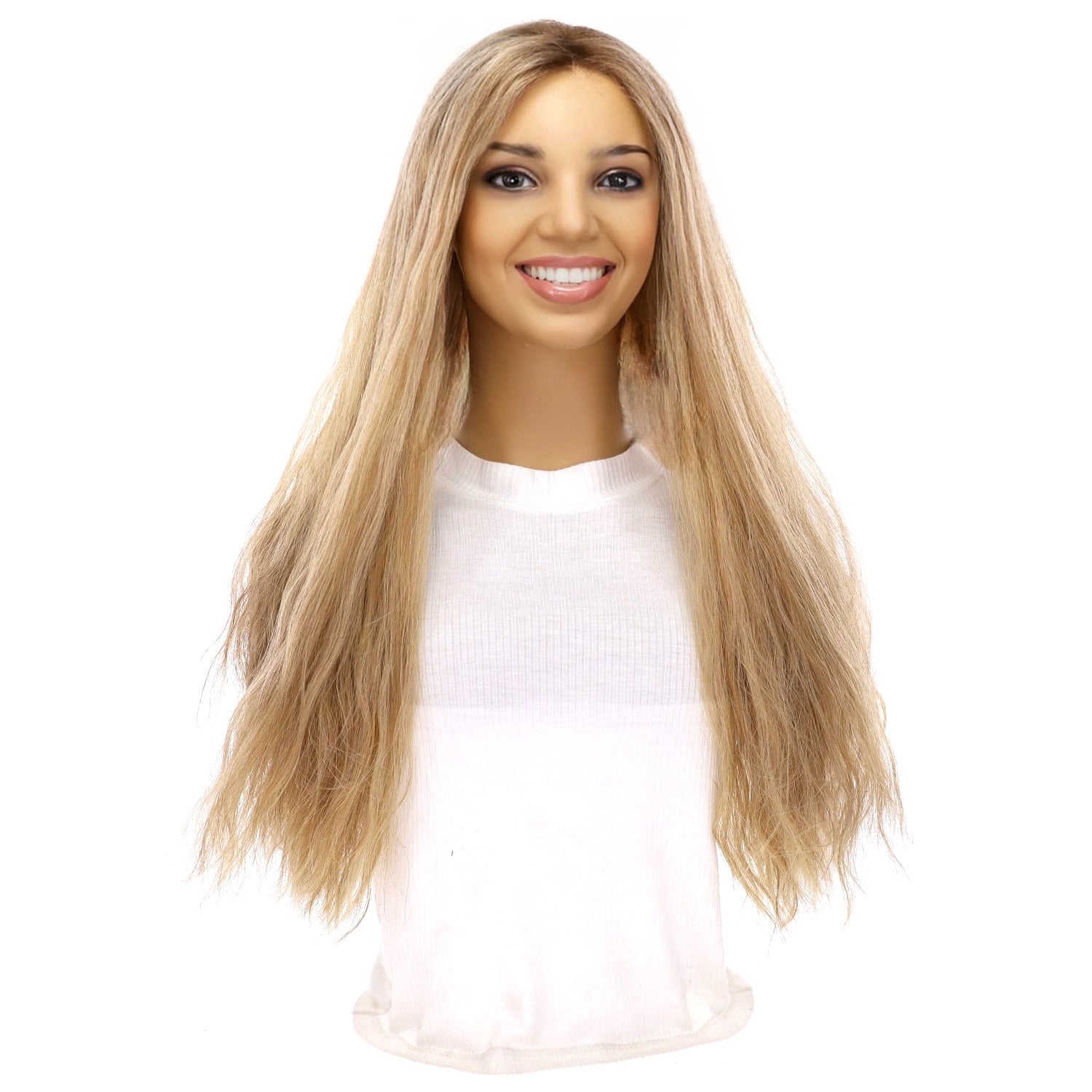 24" Divine Lace Top Topper Ash Blonde Wavy