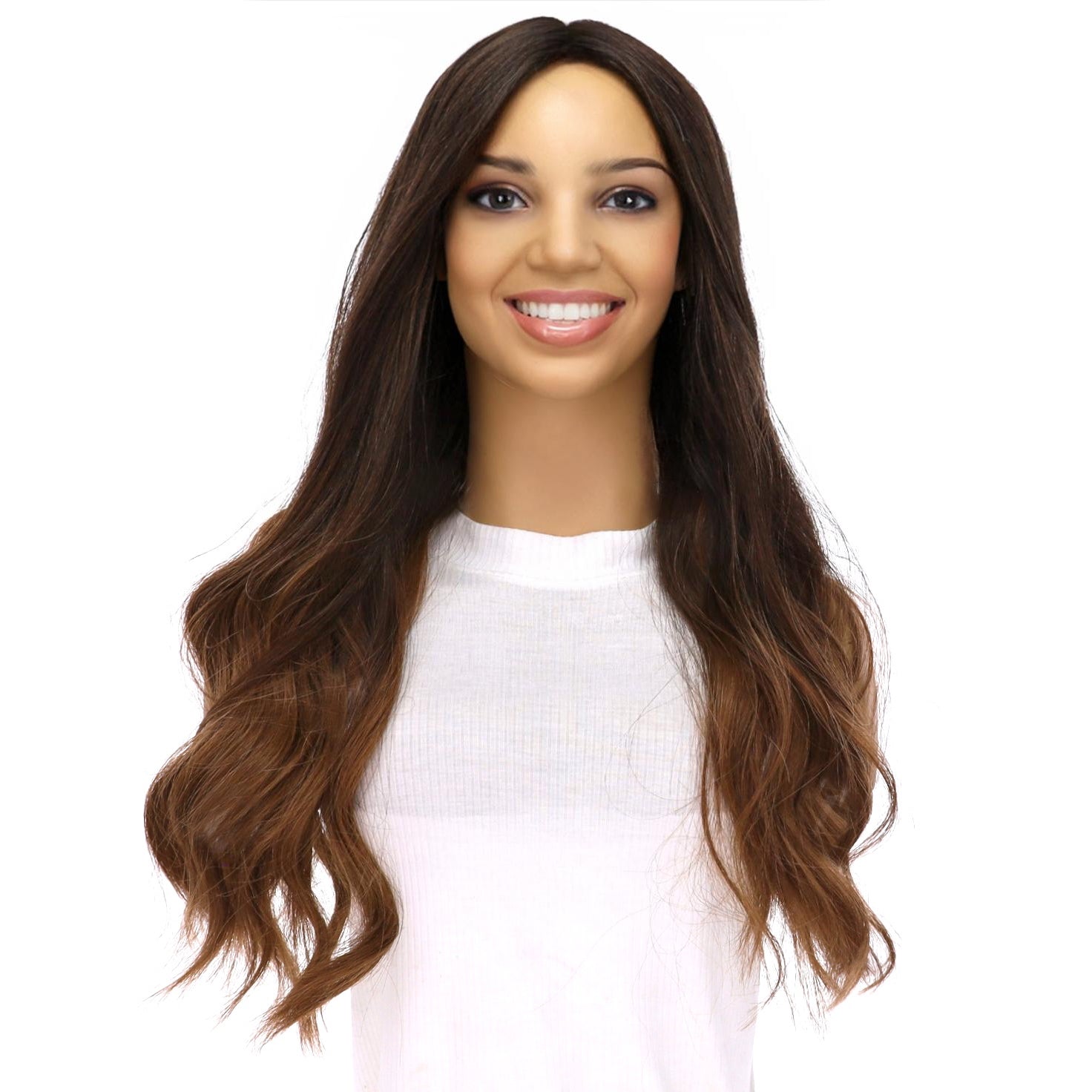 24" Divine Lace Top Topper Dark Brown Ombre