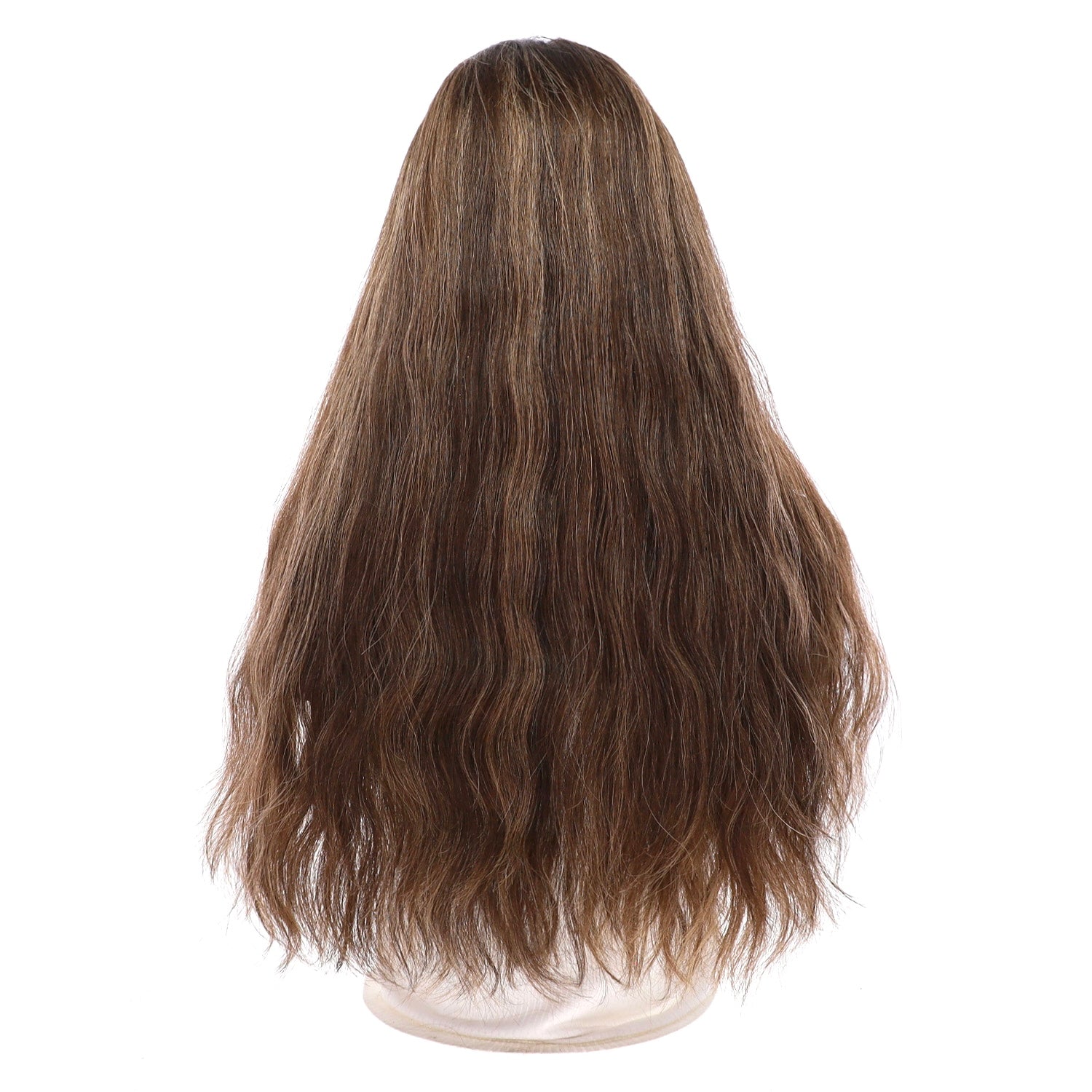 24" Divine Lace Top Topper Dark Brown w/ Highlights Wavy